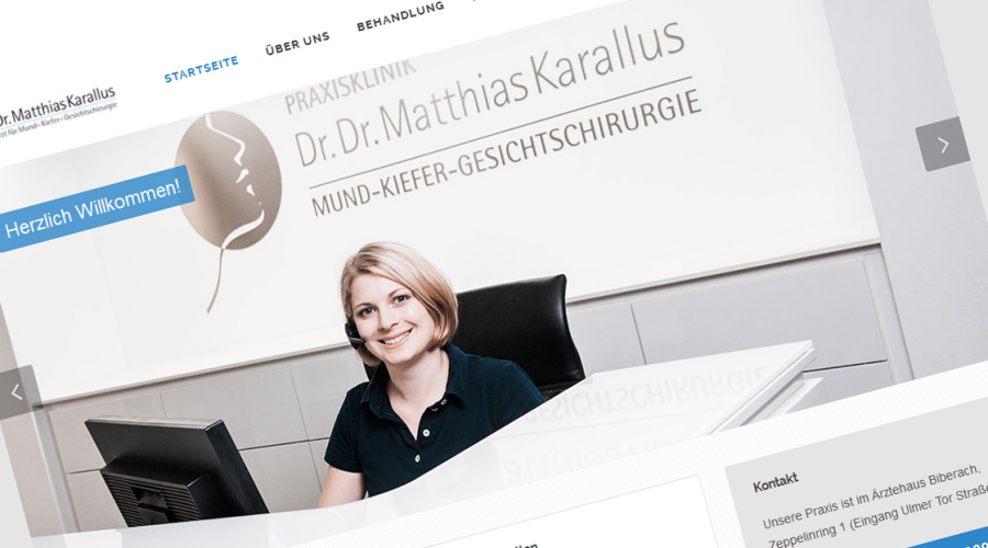 Website Facharztpraxis für Mund-Kiefer Gesichschirurgie